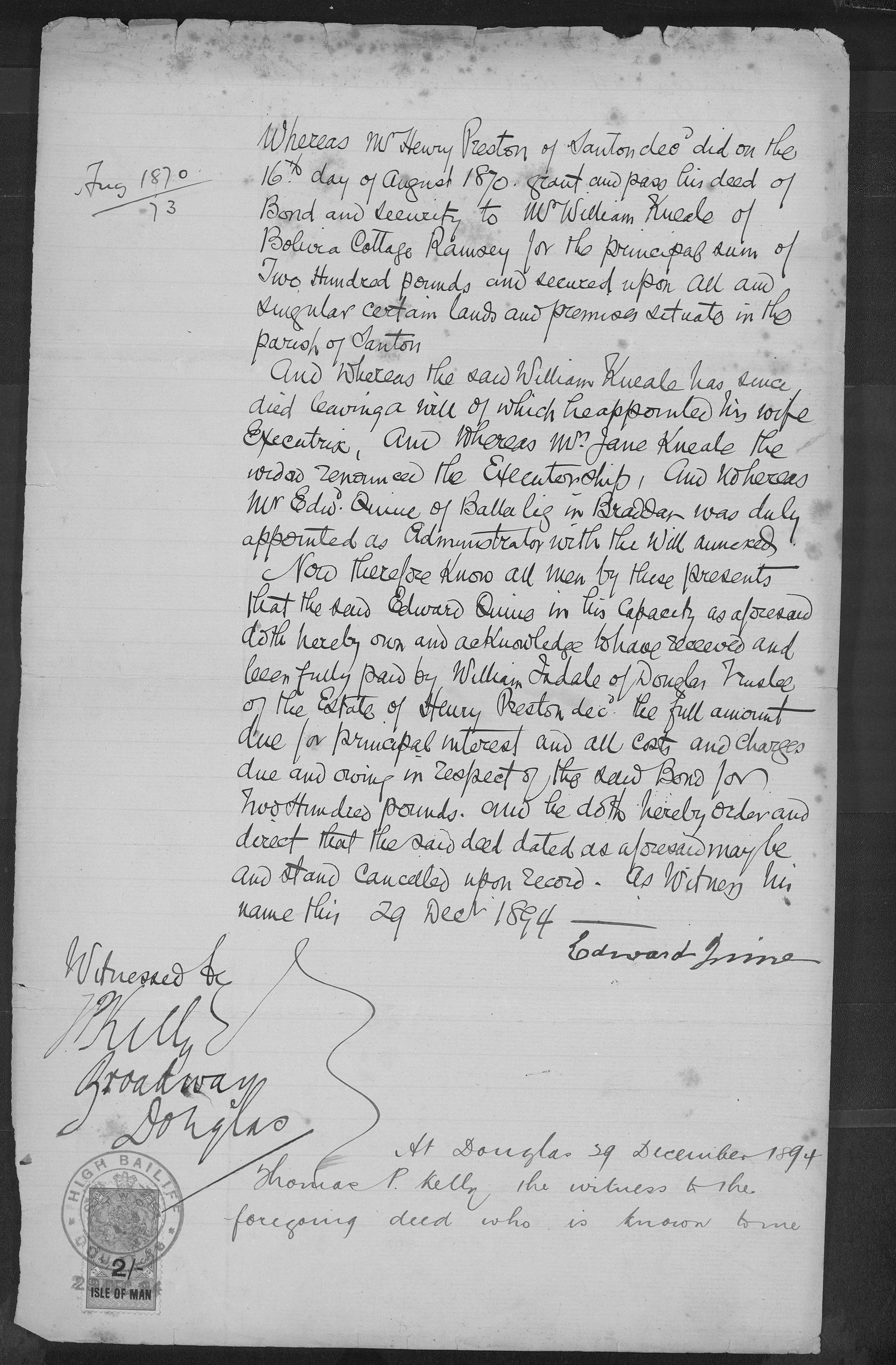 Discharge, 1894, part 1