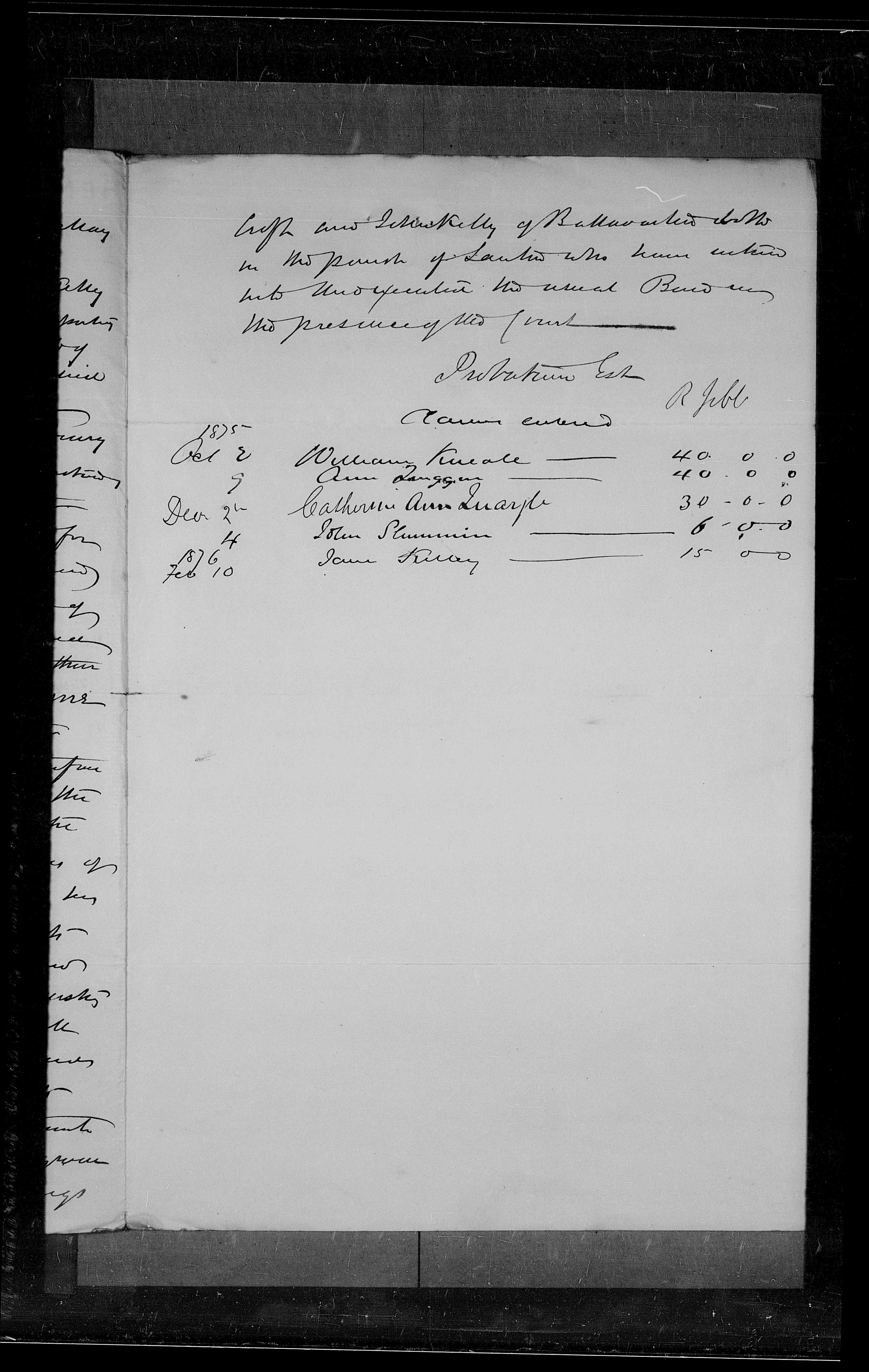 Probate record, part 2, with account of payments